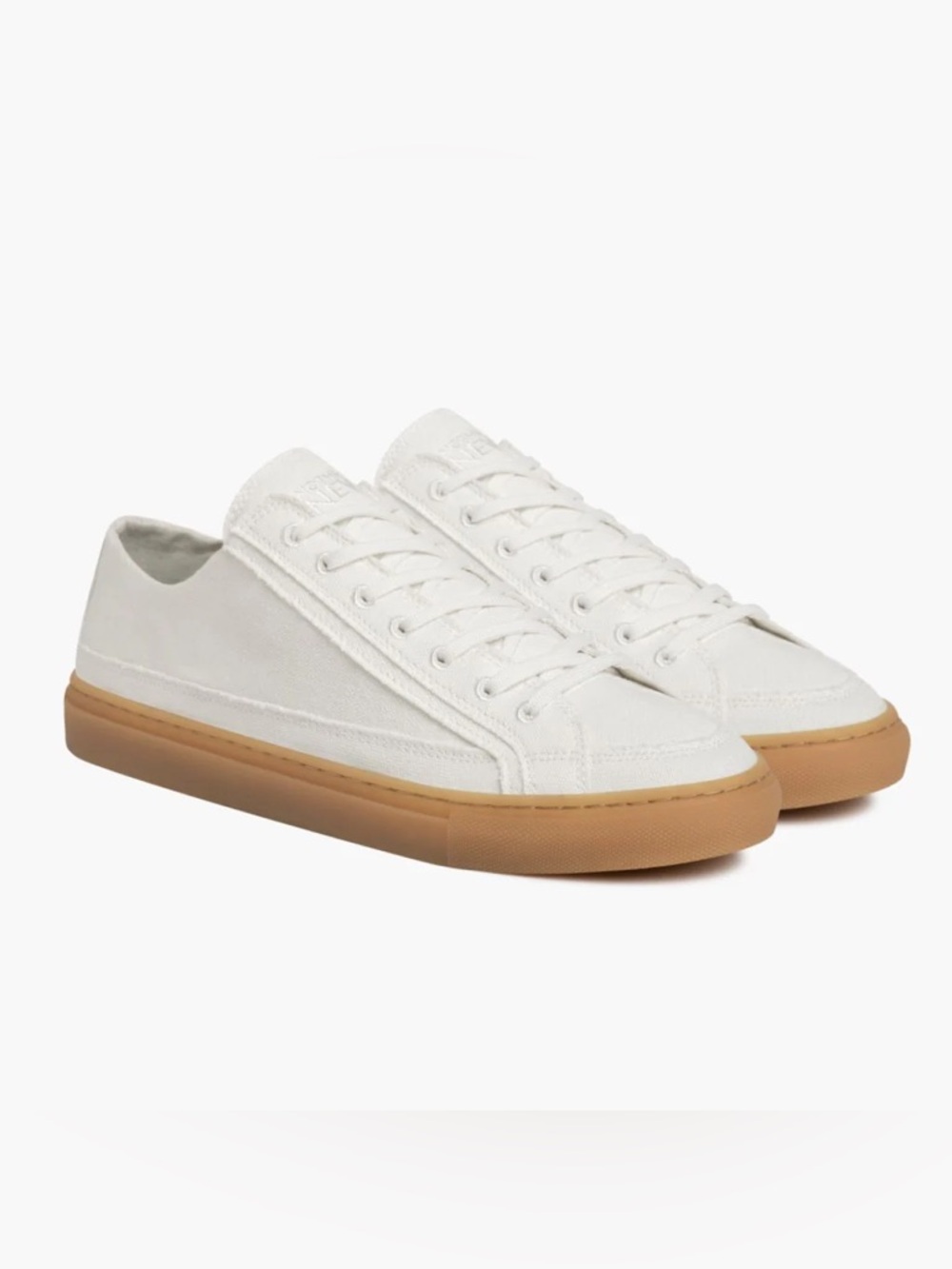 NOTHING New Mens Lace Up Kicks Low Top Canvas Sneakers Shoes Off White US 8M